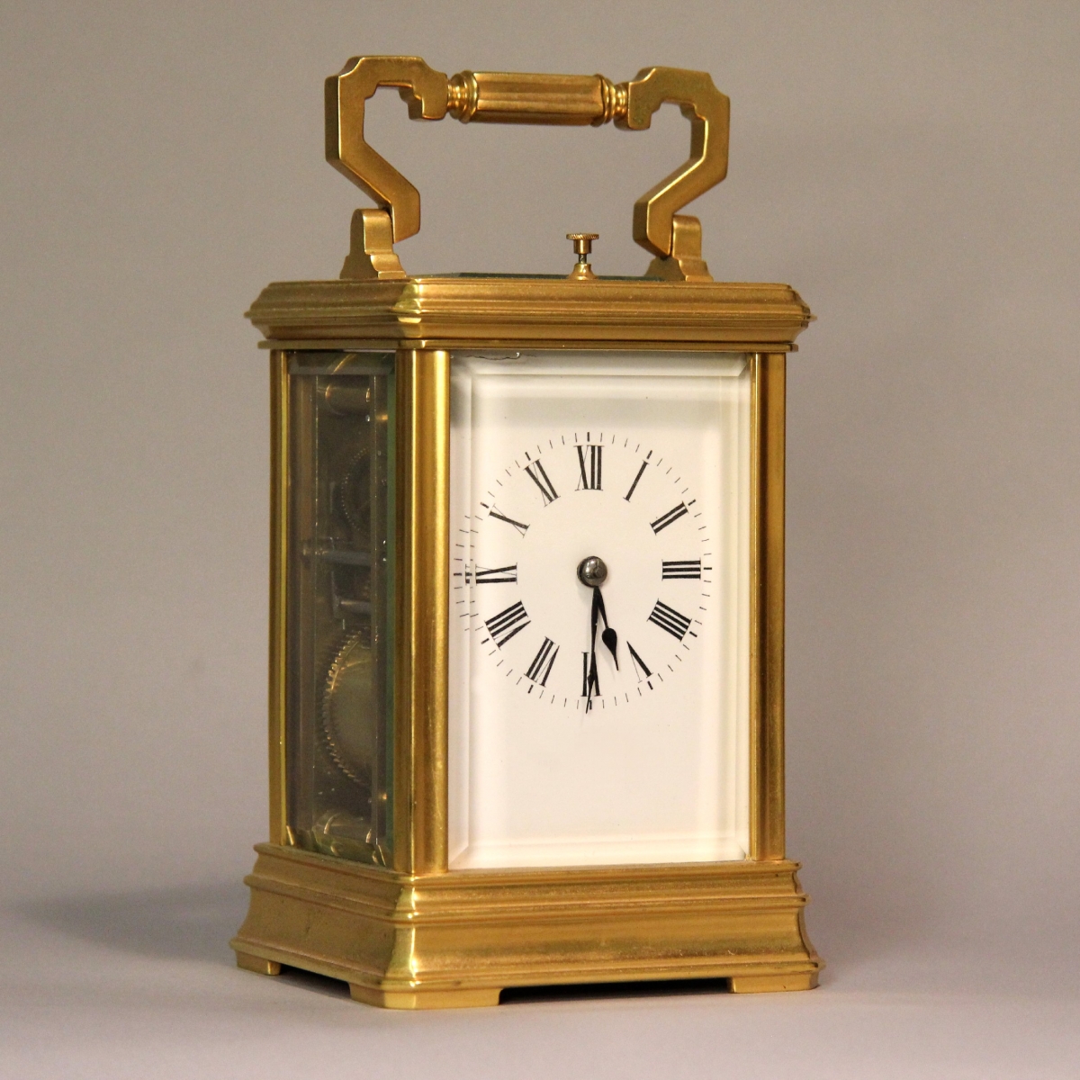 French antique carriage clock for sale. Strike repeating movement and