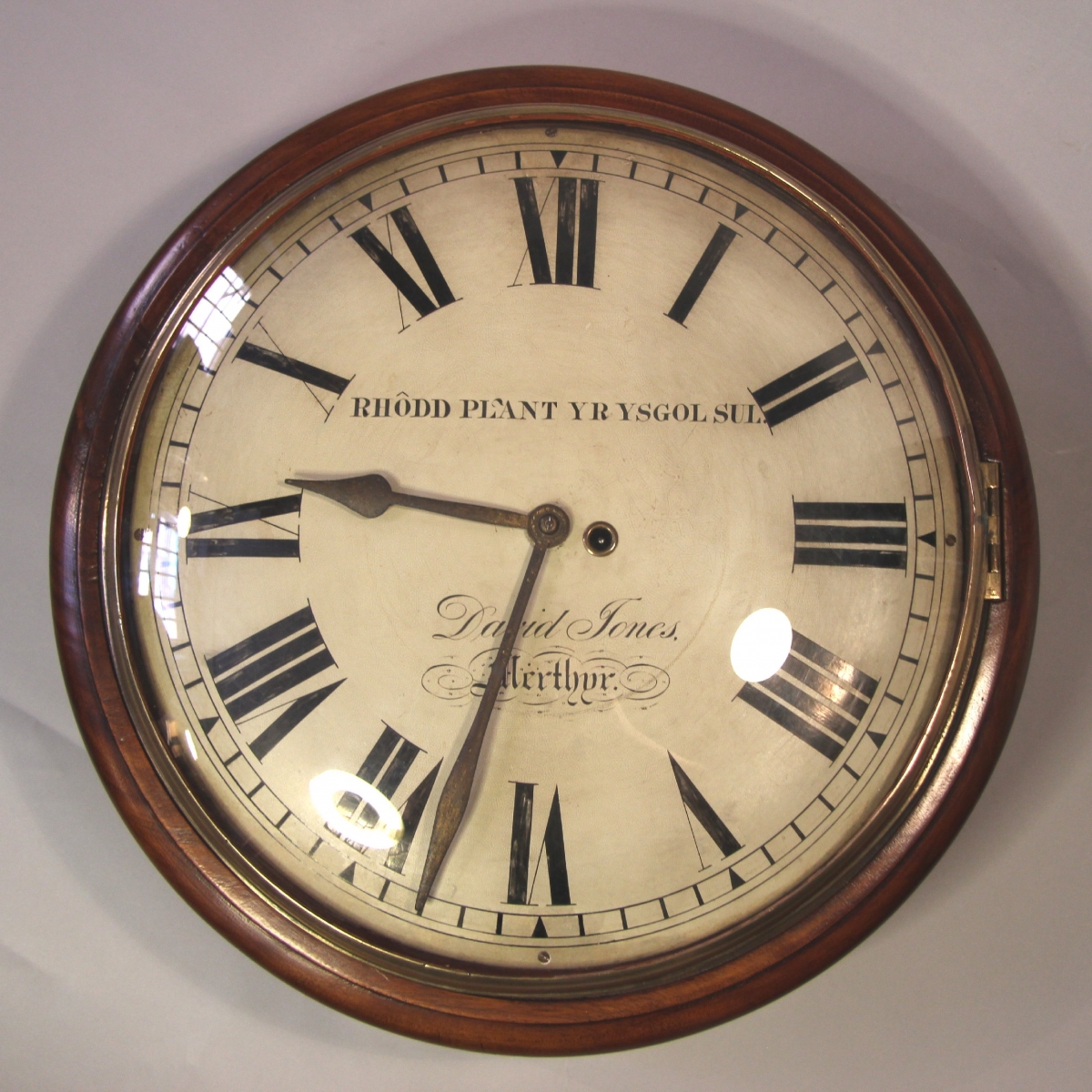 Large Welsh dial clock made by David Jones of Merthyr Tydfil. Circa 1835.