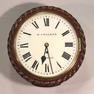 Small ropetwist drum fusee wall clock.