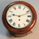 Small english dial, fusee wall clock with an 8 inch dial and mahogany case. Circa early 1900's.