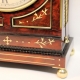 A good Regency, gadrooned chamfer top bracket clock in an elaborate mahogany case. Circa 1815.