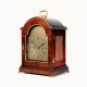 Small bracket or table clock by Perigal of London. Having a mahogany case and silvered dial. Circa 1