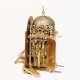 A miniature verge escapement lantern alarum timepiece by William peck of Bolnhurst. Circa 1745.