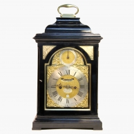 Georgian, verge escapement bracket clock in an ebonised case. Made by Bartholomew Devis, London. Cir