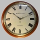 Fusee 'English dial' wall clock with a bowed dial and mahogany case. Signed Burlington, Lo