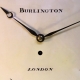 Fusee 'English dial' wall clock with a bowed dial and mahogany case. Signed Burlington, Lo