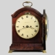 Break-arch mahogany table clock with a full, opening door by William Dorrell, Clerkenwell, London. C