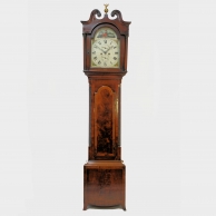 Antique, 8 day, Scottish longcase clock in a Dundee style mahogany case. Signed Alexander Carr. Circ