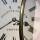 Large fusee 'Drop-dial' wall clock by Gillett & Johnston, Croydon. Mahogany case, circ