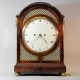 A fine mahogany table clock with enamel dial by Ellicott & Taylor circa 1820 (Regency period).