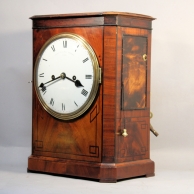 A numbered, mahogany fusee mantel clock by John Grant of Fleet Street, London. Circa 1820.
