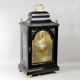 VERGE BRACKET CLOCK BY JOHN TAYLOR, LONDON. IN AN EBONISED BELL-TOP CASE. CIRCA 1780.