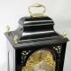 VERGE BRACKET CLOCK BY JOHN TAYLOR, LONDON. IN AN EBONISED BELL-TOP CASE. CIRCA 1780.