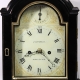 A small fusee striking bracket clock in a break-arch ebonised case. circa 1800.
