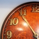 Zenith solid oak, 18 day, centre wind, bowed dial wall timepiece circa 1930's.