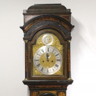 A very original, dark green chinoiserie Longcase clock with rocking father time. Circa 1720.
