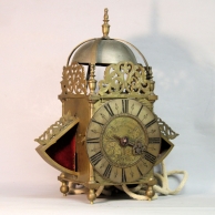 A 3rd period, winged, English Lantern clock by Samuel Tinham of New Sarum (Salisbury) Circa 1690.