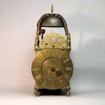 18th century lantern clock by Windmills & Bennet, London. Verge escapement, circa 1725.