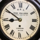 A fusee railway wall clock with an 8" dial. Formerly of Lymington Town Station (Hampshire). Cir