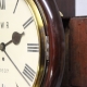 A Great Western Railway, Drop-dial fusee wall clock. Mahogany case and numbered 3607. Circa 1870.