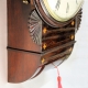 A fine English fusee, drop-dial wall clock with a wooden dial. Regency reriod, circa 1820.