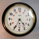 Railway 8" dial, English fusee wall clock. Mahogany case. Circa 1880.
