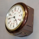 Railway 8" dial, English fusee wall clock. Mahogany case. Circa 1880.