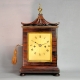 Rare, miniature English fusee, bracket, mantel or library clock in a rosewood case and with an optio