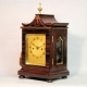 Rare, miniature English fusee, bracket, mantel or library clock in a rosewood case and with an optio