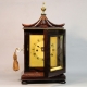 Rare, miniature English fusee, bracket, mantel or library clock in a rosewood case and with an optio