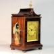 Rare, miniature English fusee, bracket, mantel or library clock in a rosewood case and with an optio