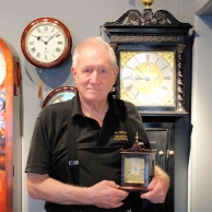 Rare, miniature English fusee, bracket, mantel or library clock in a rosewood case and with an optio
