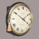 Early English fusee dial clock with a wooden convex dial and sheraton style bezel. Circa 1820.