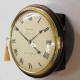 Early English fusee dial clock with a wooden convex dial and sheraton style bezel. Circa 1820.