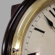 Early English fusee dial clock with a wooden convex dial and sheraton style bezel. Circa 1820.
