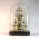 A rare and small, English skeleton clock of unusual style, by Richard Winter of Chieveley. Circa 186