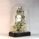 A rare and small, English skeleton clock of unusual style, by Richard Winter of Chieveley. Circa 186