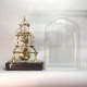 A rare and small, English skeleton clock of unusual style, by Richard Winter of Chieveley. Circa 186