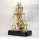 A rare and small, English skeleton clock of unusual style, by Richard Winter of Chieveley. Circa 186