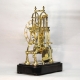 A rare and small, English skeleton clock of unusual style, by Richard Winter of Chieveley. Circa 186