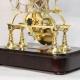 A rare and small, English skeleton clock of unusual style, by Richard Winter of Chieveley. Circa 186