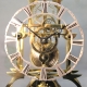 A rare and small, English skeleton clock of unusual style, by Richard Winter of Chieveley. Circa 186