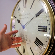 A very large fusee wall clock by the Welsh maker: Henry Harris of Monythusloyn. Circa 1848.