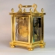 A substantial and fine, English fusee, striking carriage clock. By Cousens & Whiteside, London. 