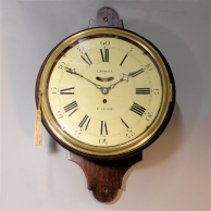 A 'Salt box' verge escapement, fusee, English dial wall clock by Upjohn of Exeter. Circa 1